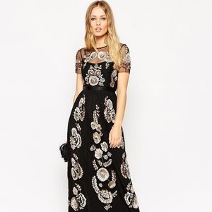 Needle & Thread Petal Frame Embellished Maxi Dress